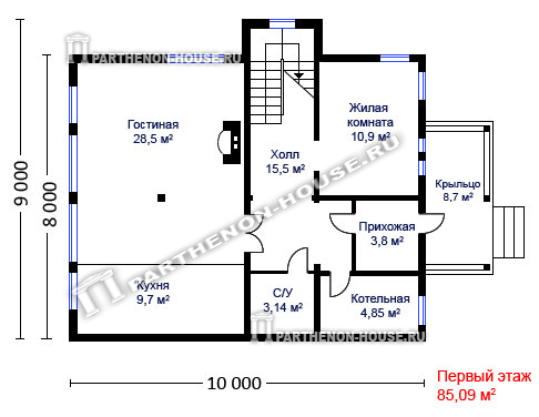 1 этаж Проект дома ВКК 127-32